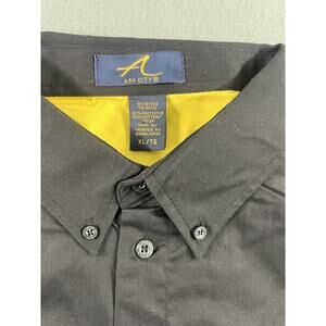 NWT Ash City Men's XL Black/Yellow Color-Block Button-Up Casual Shirt/ US ARMY